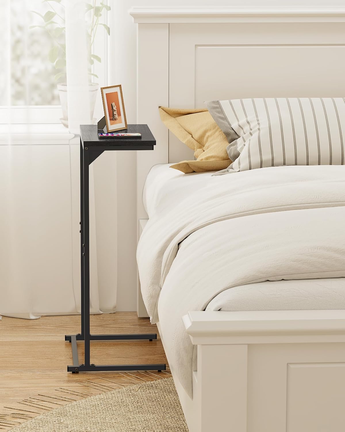 28.7 inch TB01BK071 TUTOTAK C Shaped End Table, Tray Table, Small Side Table, Tall Couch Table, Tv Tray, Sofa Table