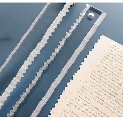 Paper Tearing Ruler Deckle Edge Thick Craft Ruler with 2 Different Edges Acrylic Irregular Edges Ruler Heavy Craft Ruler for Cutting Paper-11.34 inches