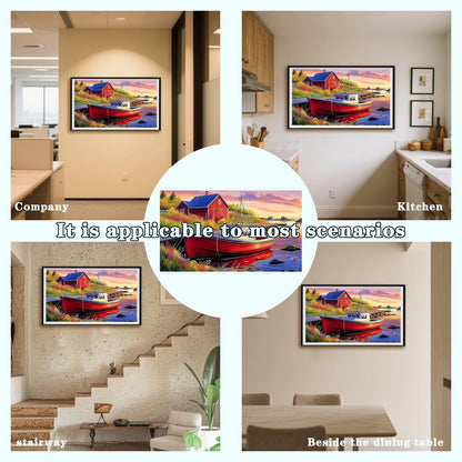 DOTZSO Large Diamond Painting Kits for Adults, Easy DIY 5D Round Full Drill Diamond Art kit Diamond Dot Crystal Gem Art and Craft for Beginners Home Wall Decor Landscape 27.5 X 15.7 Inches