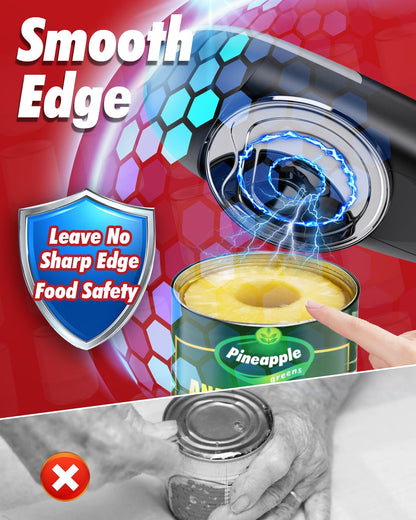 One Touch Electric Can Opener Fits All Can Sizes