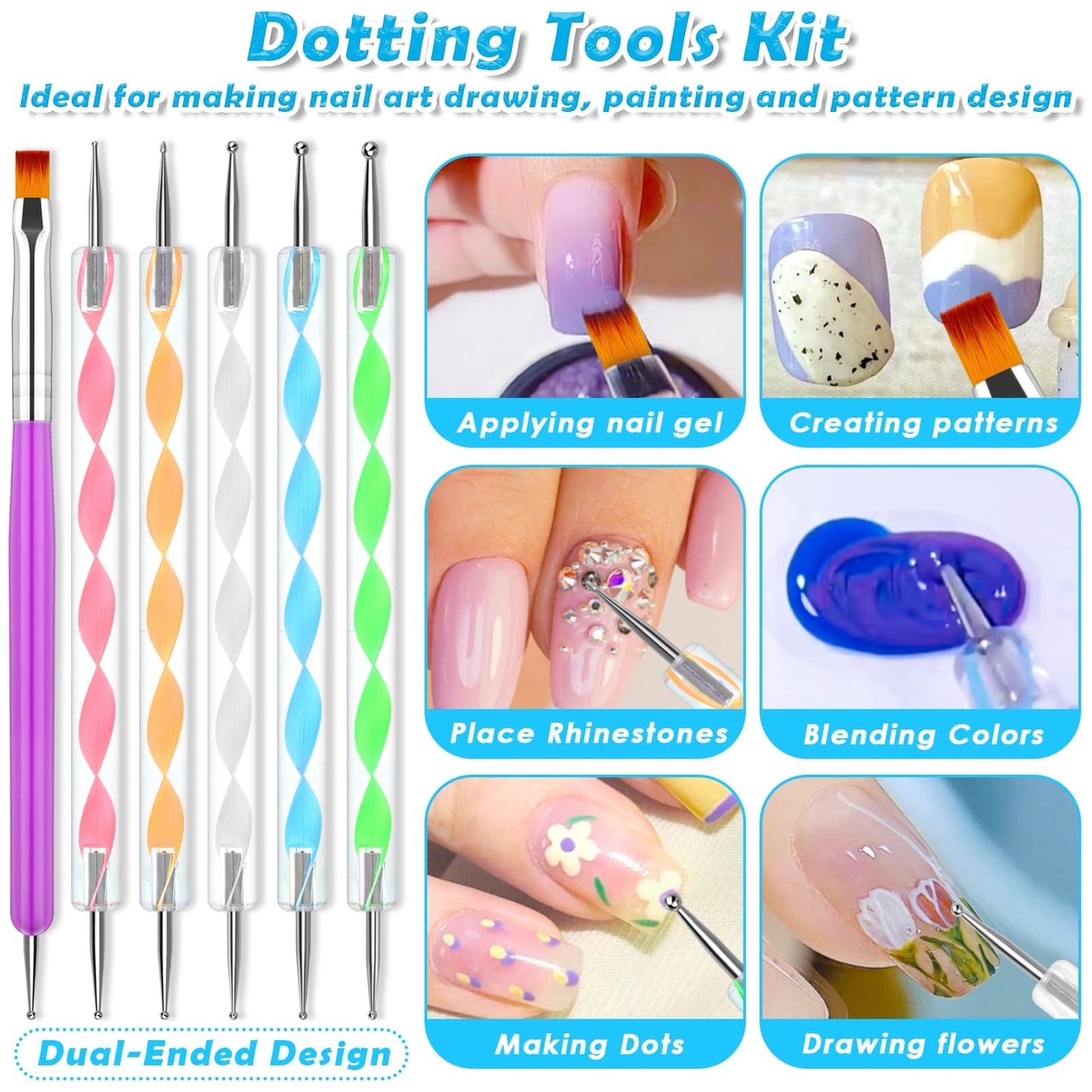shynek B7000 Jewelry Glue with Rhinestones for Crafts, 6300Pcs Rhinestones with Gems Adhesive for Shoes Cloth Fabric with Picker Pencil for Crafting Diamond Art Graduation Cap Decorations