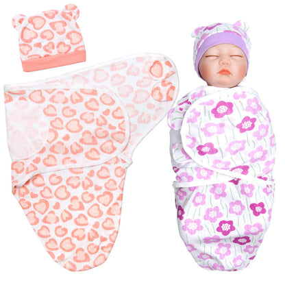 Reborn Baby Doll Clothes 17-22 Inch Reborn Doll Clothes Accessories for Baby Doll Clothing (Purple & Pink Blanket )