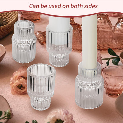 10-Pack Glass Candle Holders – Heat-Resistant Borosilicate Tealight & Votive Candle Holders for Wedding, Party, Home Decor – Clear Candle Jars with Smooth Rim (Set of 10, 2.75" Tall)
