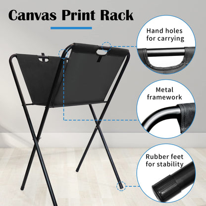 Falling in Art Canvas Print Rack, Display Rack for Posters, Holds Artwork, Prints, Panels, Canvas Art for Shows & Storage