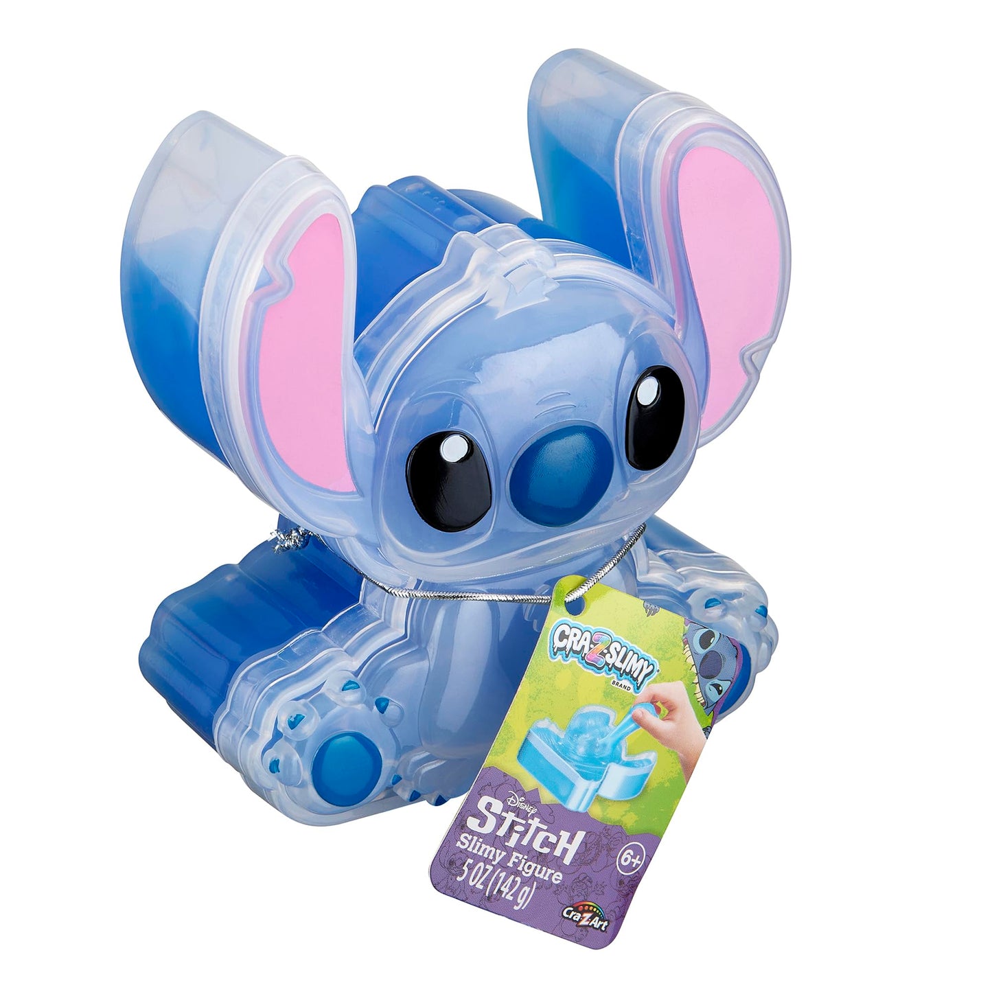 CRA-Z-Slimy Stitch Slime Toy- Glossy, Stretchy, Super Soft, Smooth Blue Stitch Slime with Stitch Shaped Confetti Mix-Ins for Boys and Girls, Lilo and Stitch Kids Toy Gift