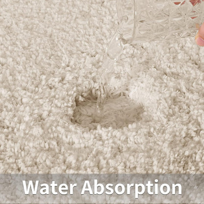 Yimobra Luxury Fluffy Plush Bathroom Rug Mat Set, Soft Cozy Bath Rugs 2 Pcs, Water Absorbent Non-Slip, Machine Washable