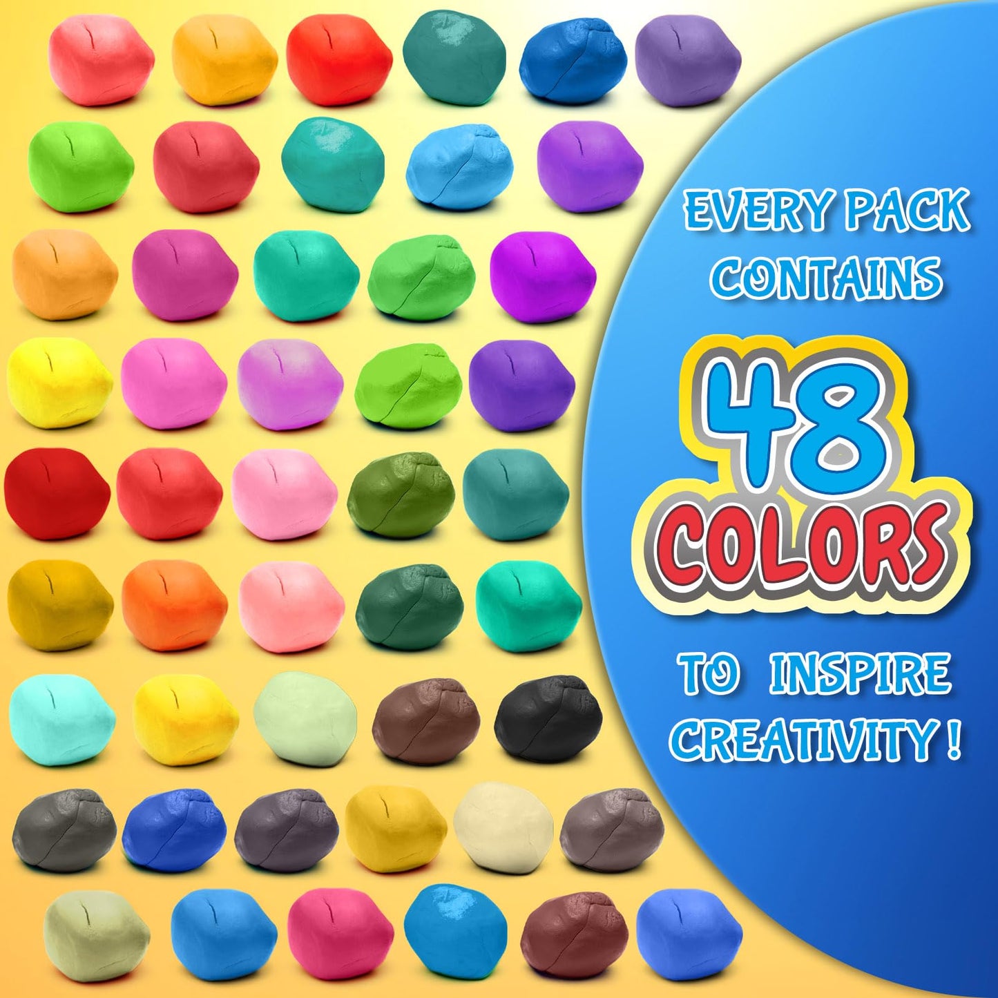 Magic Clay - Air Dry Clay 48 Colors, Modeling Clay for Kids with Tools, Soft & Ultra Light, Toys Gifts for Age 3 4 5 6 7 8+ Years Old Boys Girls Kids