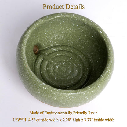 Wowhalolo Self Draining Soap Dish and Soap Holder with Drain Spout for Sink, Shower, Bathroom, and Kitchen - Compact Resin Sponge Holder and Organizer, Keep Dry and Easy Cleaning Design, Green