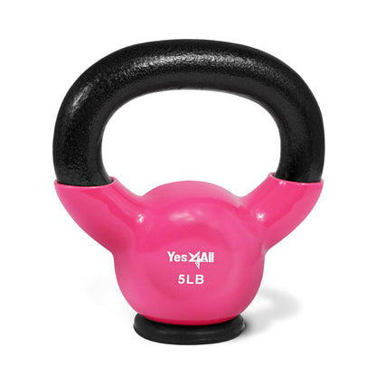 Yes4All Kettlebells Rubber Base, Kettlebell Set for Women, Strength Training Kettlebells Weights (10-65 lbs)