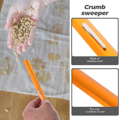 Ciieeo 2pcs Stainless Steel Crumb Sweepers for Servers, Table Crumb Scraper Cleaner for Restaurants and Home.