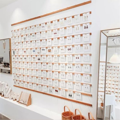 HOTAPEPU Wall Mounted Jewelry Organizer - 3 Piece Hanging Display Rack for Bracelets, Rings Bangles - Perfect for Retail Jewelry Store Displays Boutique Showcases~/