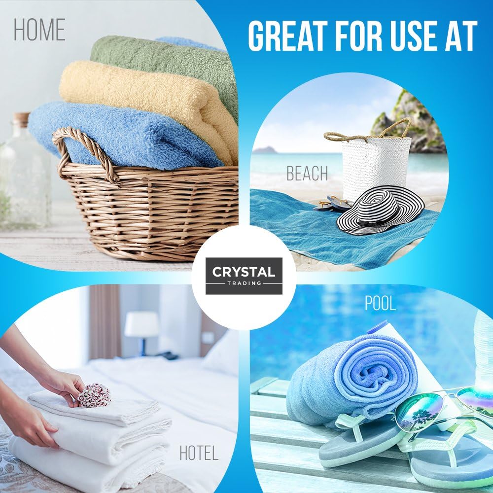 7-Pack 100% 27" 52" CrystalTowels Bath Towels - Extra-Absorbent - Cotton - x