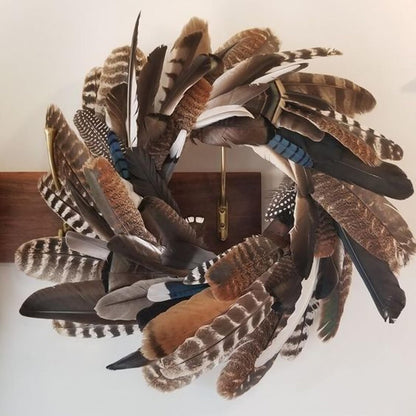 Daieeparty 12pcs Natural Color Wild Turkey Wing Feathers 12-14inch for DIY Crafts Home