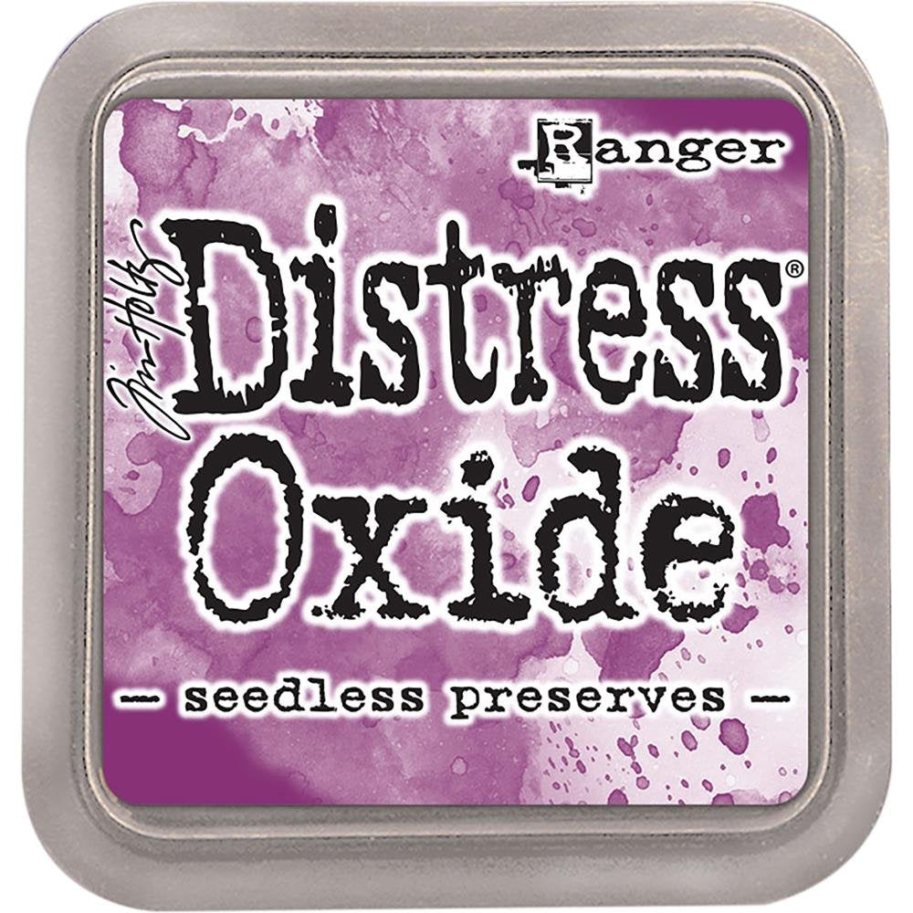 Ranger Tim Holtz Distress Oxide Ink Pads - Abandoned Coral, Wild Honey, Picked Raspberry, Peacock Feathers, Salty Ocean and Seedless Preserves - Bundle of 6 Ink Pads - Set Released June 2017