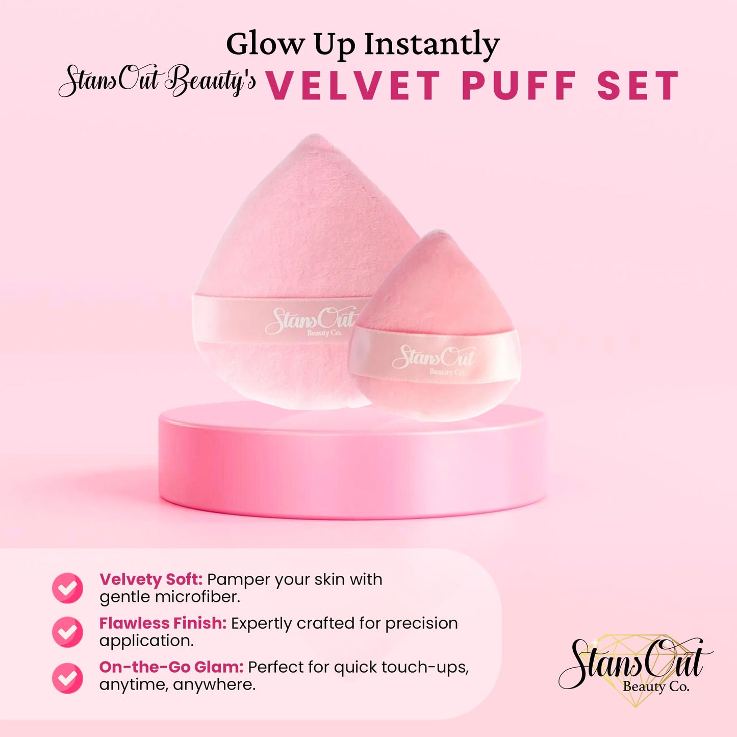 StansOut Memory Foam Makeup Sponge – No-Water-Needed Blender for Liquid, Cream & Powder Foundation – Airbrush Finish, Flawless Application