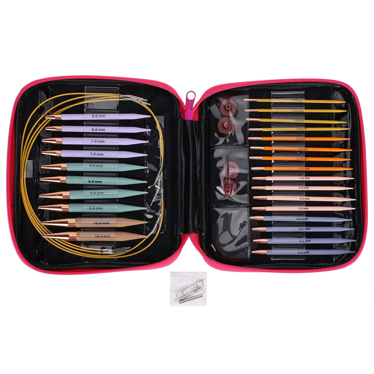 Complete 13 Piece Crochet Hook Set Stitch Markers Tapestry Needles for Sweater Making Yarn Crafts Storage Kit