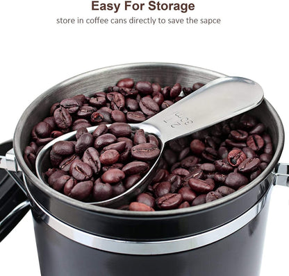 izelokay 2 30ML Coffee Scoop, Stainless Steel Table Spoon