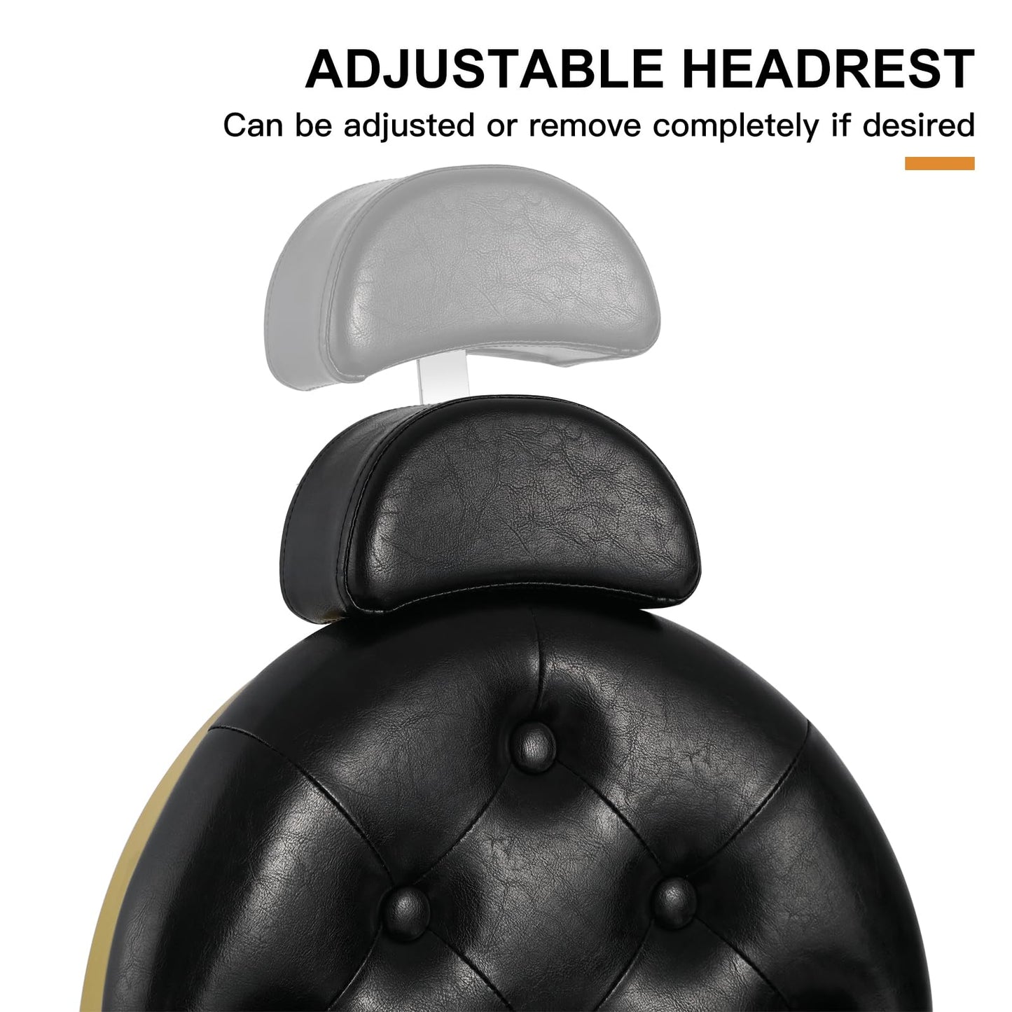 Artist hand Retro Barber Chair Heavy Duty Barber Chairs Vintage Salon Chair Hydraulic Recline Beauty Spa Styling Equipment Rounded Cushioning with Puckered Button (Gold)