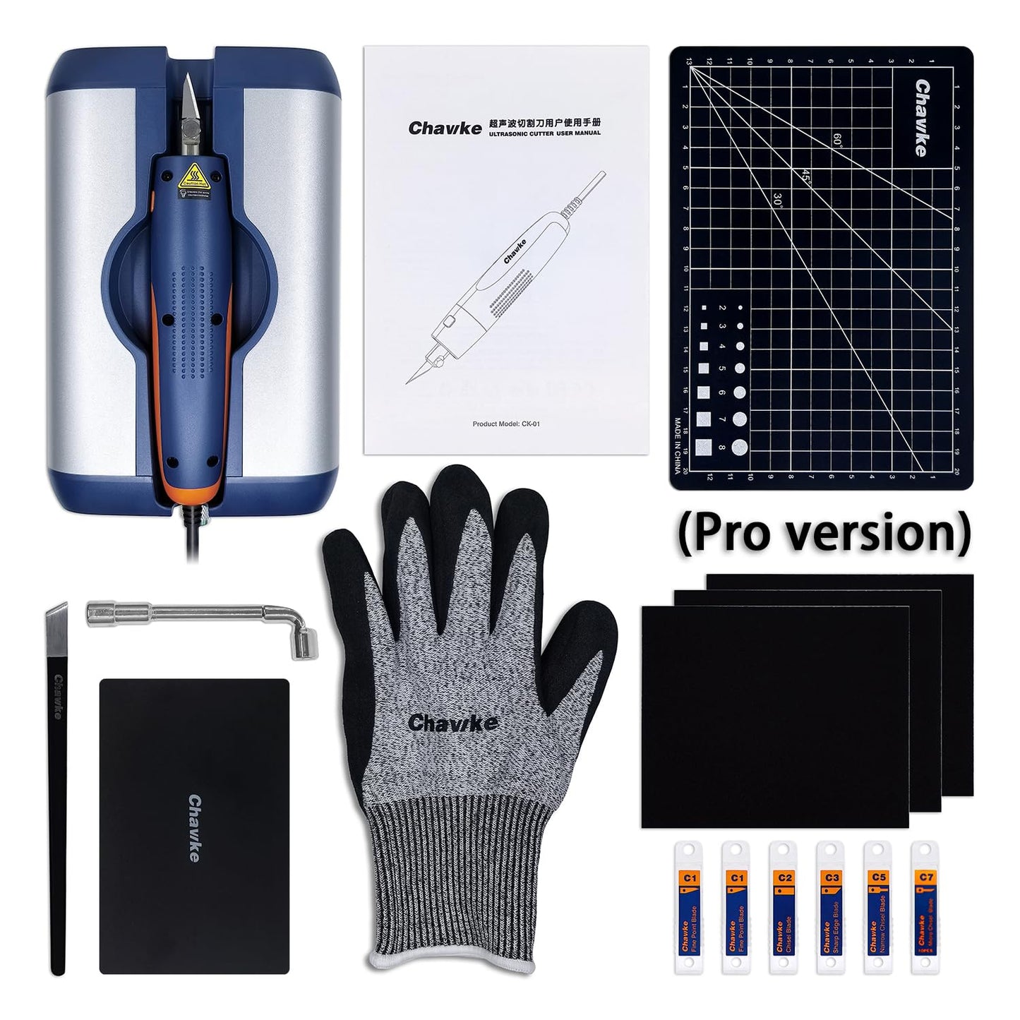 Chawke Profession 65W Ultrasonic Cutter Knife 40kHz Vibration Cutting 3D Print Resin, Dental Model Plastic, Car Modification Carbon fiber Acrylic Trimming Deburr DIY Power-driven Tools (Pro Version)