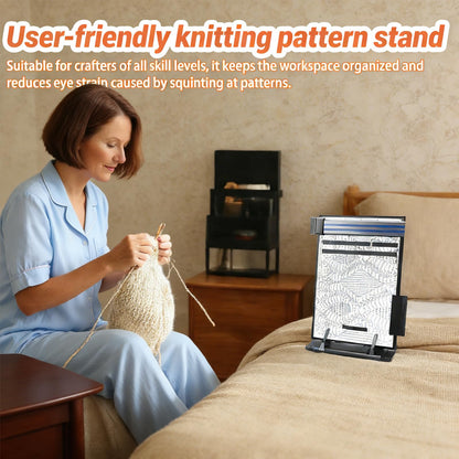 Cross Stitch Supplies,Cross Stitch Pattern Holder and Knitting Pattern Holder, Magnet Board with 4 Magnets Holders for Knitting,Multi-Function