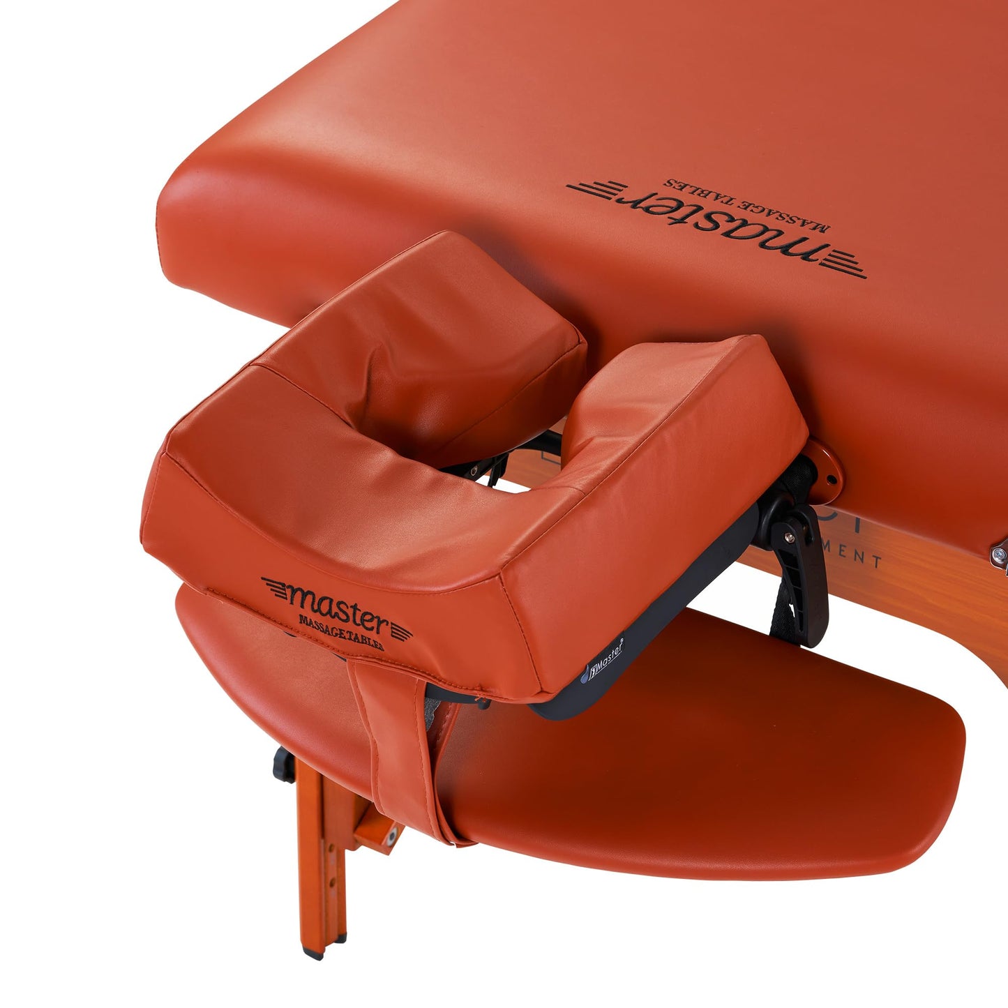 Master Massage 31" Santana TT Massage Table Beauty Bed Package with Extra MusicMaster Ergonomic Dream Sound Face Cradle Cushion- Cinnamon