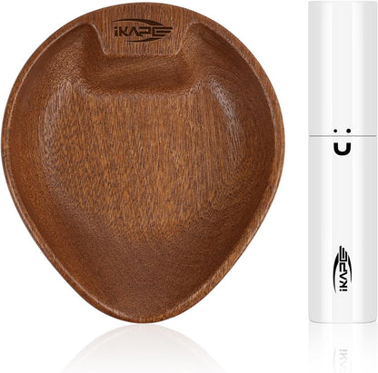 IKAPE Wooden Coffee Bean Dosing Cup and Spray Bottle Kit for Espresso, Coffee Bar Accessories (White)
