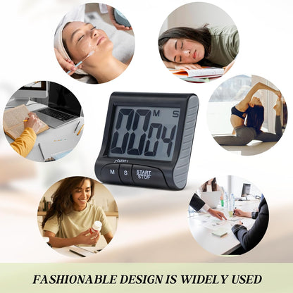 BXF SPORTS Large LCD Display Kitchen Timer -Magnetic Digital Timers,Loud Alarm,Memory and Fast Forward Function,Cooking