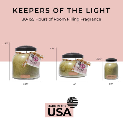 A Cheerful Giver - Rainforest - 22oz Mama Scented Candle Jar with Lid - Keepers of the Light - 125 Hours of Burn Time, Gift for Women, Green