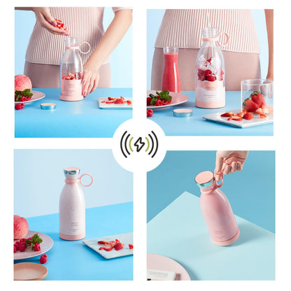 OTPEIR Portable Blender for Shakes and Smoothies with 11.83 Oz Travel Cup and Lid,Durable Stainless Steel Blades for Juice Blending Performance, Pink