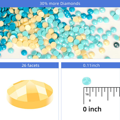 DKHDBD Diamond Painting Kits for Adults, 12x16 Inch DIY Paint by Numbers for Adults Beginner, DIY Full Drill Diamond Dots Paintings Picture Arts Craft for Home Wall Art Decor (Seaside)