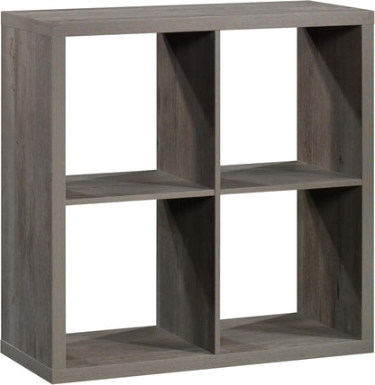 Sauder 4-Cube Organizer Storage Bookcase - Stylish Mystic Oak Design for Versatile Use