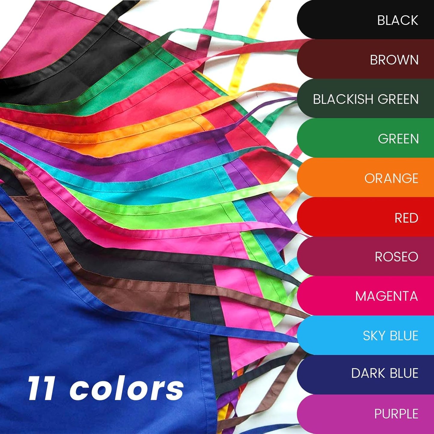 TRENDBOX Bib Apron Adult Women Unisex Comfortable with Front Pocket Washable For Cooking Baking Kitchen Restaurant