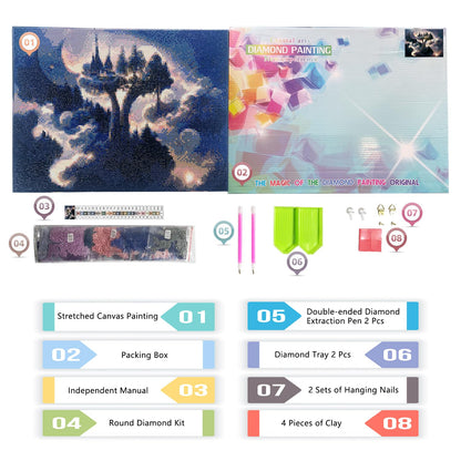 Meow Love 5D Diamond Painting Kit for Adults with Pre-Framed Canvas - DIY Wall Art Home Decor,Easy to Hang,Stress Relief Craft Gift for Women,15.8 x 11.8 Inch. (Dream Glow)