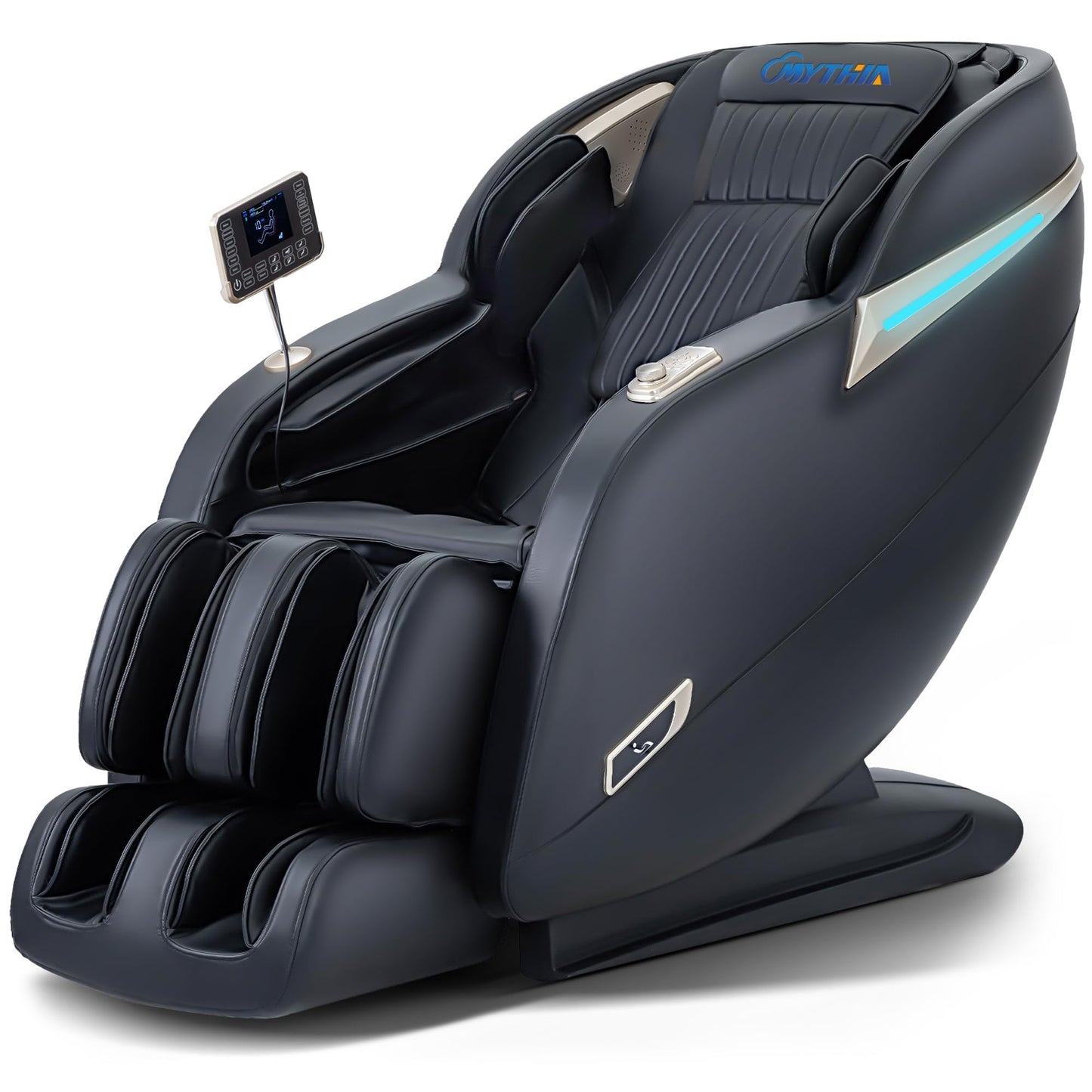 MYTHIA 2026 Full Body Massage Chair for After Work Recovery - Zero Gravity Recliner up to 165°with SL Track, Heat Therapy, Bluetooth & USB Charging Port (MD906-Black)