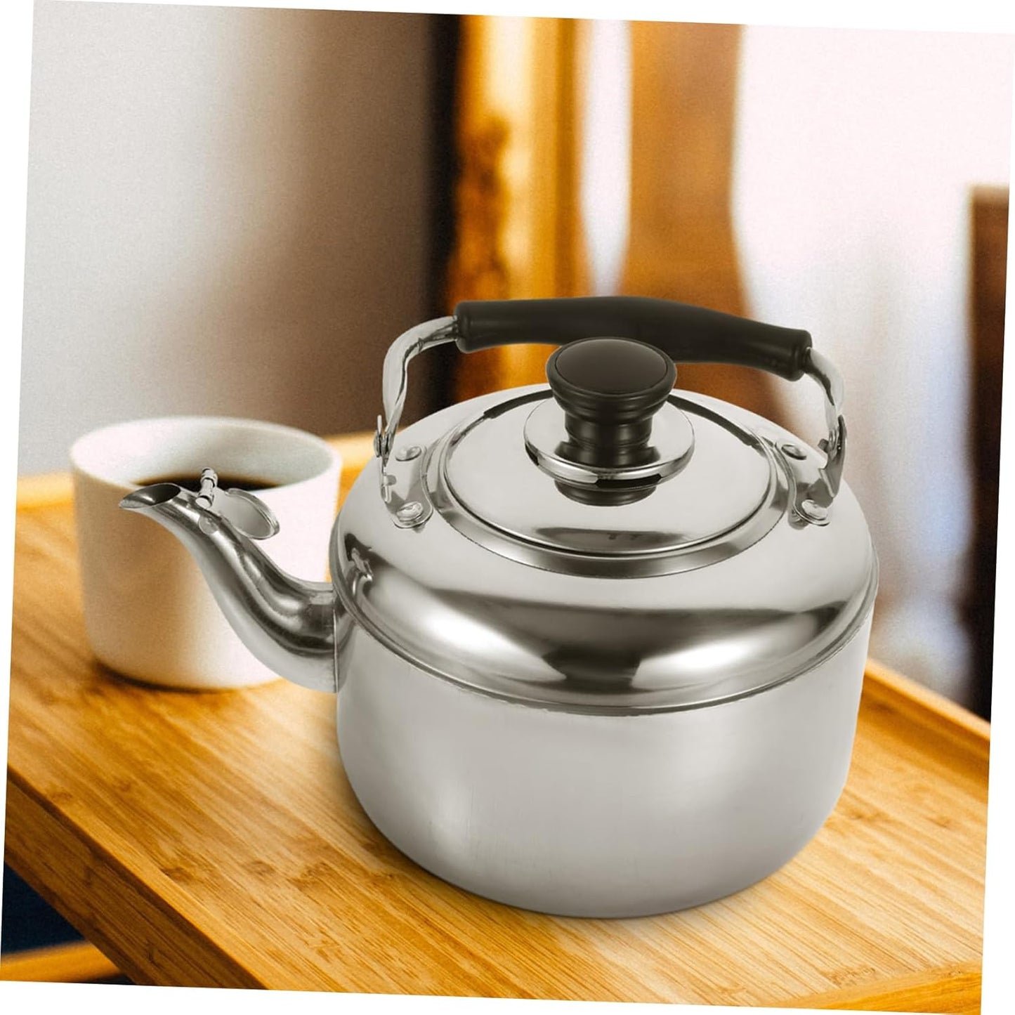 Cabilock Whistling Stainless Steel Kettle, Handheld Hot Water Teapot, Kitchen Water Boiler, Japan Anti-scald Tea Maker