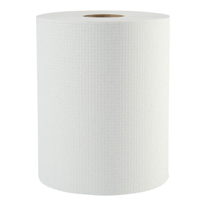 Boardwalk 6261 Hardwound Paper Towels, 1-Ply, 8" x 600ft, White, 2" Core (Case of 12 Rolls)