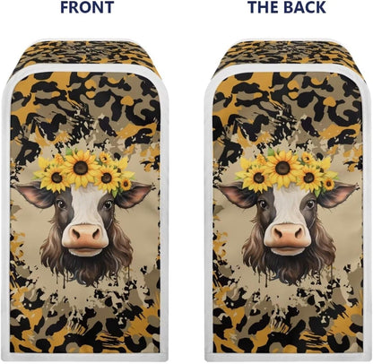 Foldable Electric Can Opener Cover, Sunflower Brown Cow, Dust Covers for Home Decor, Electric Kitchen Appliance