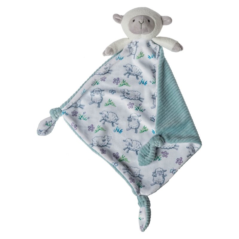 Mary Meyer Little Knottie Lovey Security Blanket, 10 x 10-Inches, Lamb