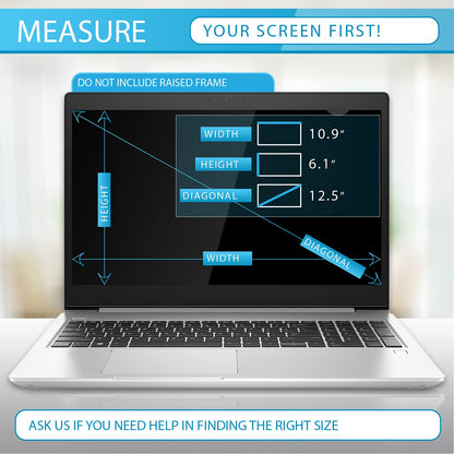 Premium Anti Blue Light and Anti Glare Screen Protector (3 Pack) for 12.5 Inches Laptop. Filter Out Blue Light and Relieve Computer Eye Strain to Help You Sleep Better