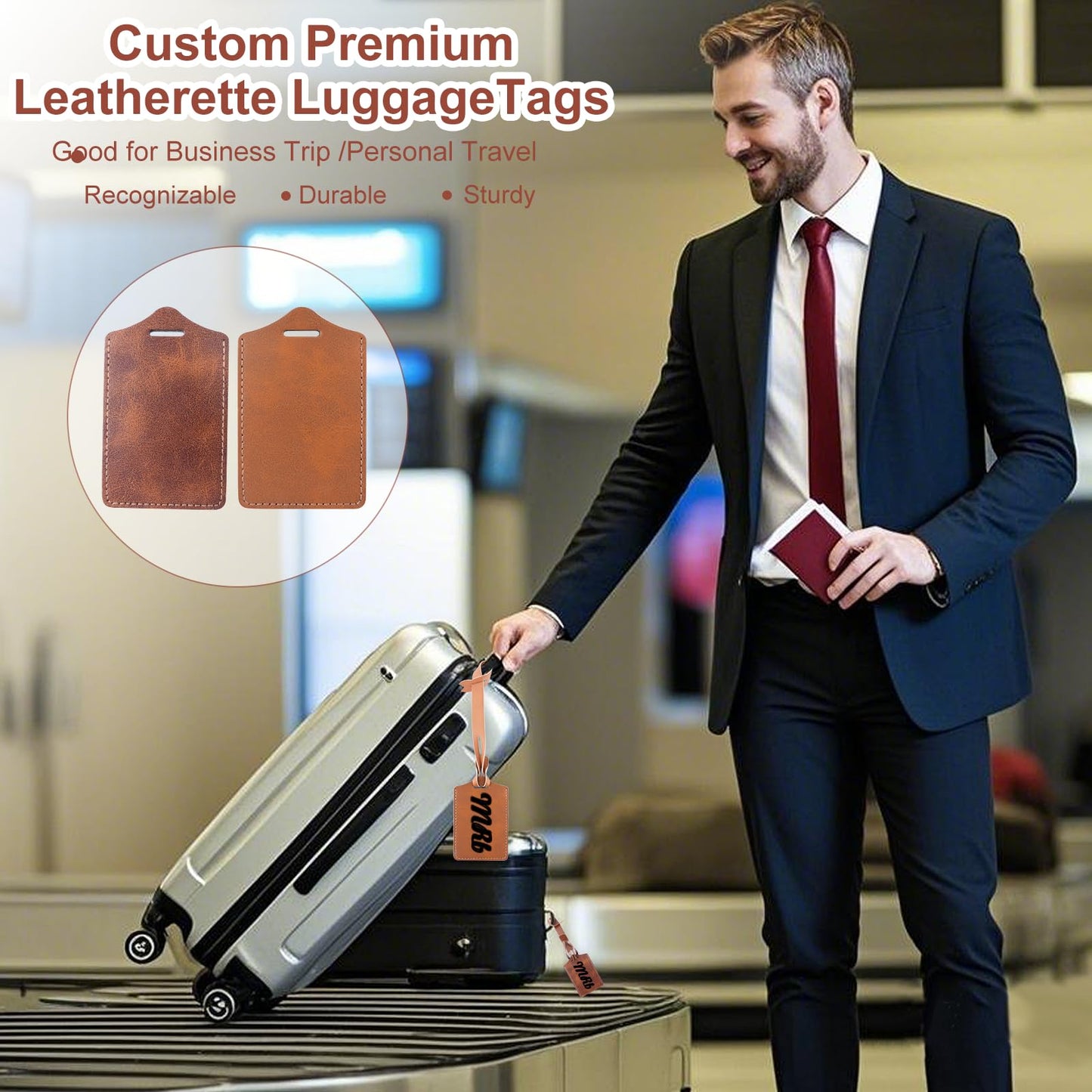 iFForce 30 Sets Laser Engraving Material - Ideal Laserable Engravable Leatherette Team Gift Group Keepsake - Personalized Lasable Khaki Faux PU Leather Name ID Number for Suitcases Bag Backpack Badge