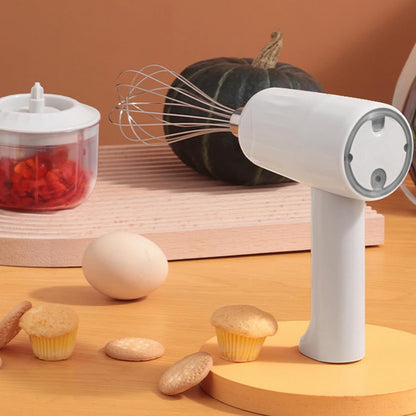 3 Speed Electric Hand Mixer, Portable Whisk Milk Foam Maker, Handheld Electric Mixer with Chopper for Home