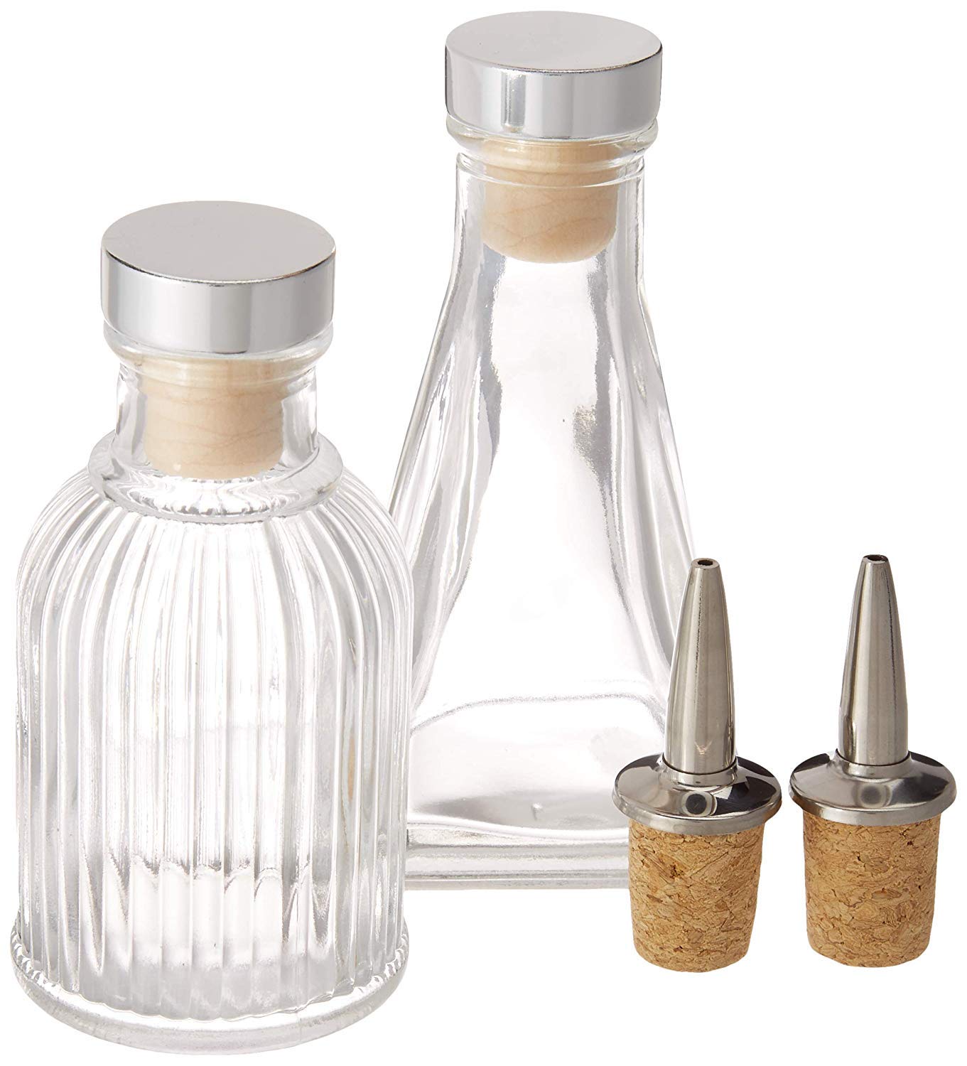 Amehla Bitters Bottle - Set of 2, 3oz Capacity with Dasher Caps and Stopper Caps - Dasher Bottles for Bitters - Elegant and Functional Bitters Bottles for Home or Professional Use