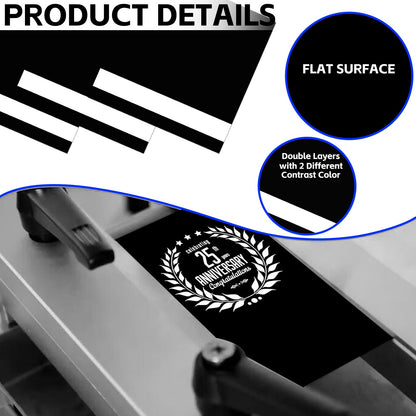 Bocolon 5PCS Laser Engraving Double Color ABS Plastic Sheet,Two-Tone Laserable Engraving Plastic Sheets for Name Badge,Office Label,Laser Artistic Product,Size 11.73" x 11.73",Black/White