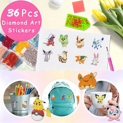 LWZAYS Diamond Art Kits for Kids Boys and Girls Ages 6-8-10-12 Easy to DIY Creative Diamond Art Sticker Craft by Numbers Kits for Kids and Adult Beginners 2.0