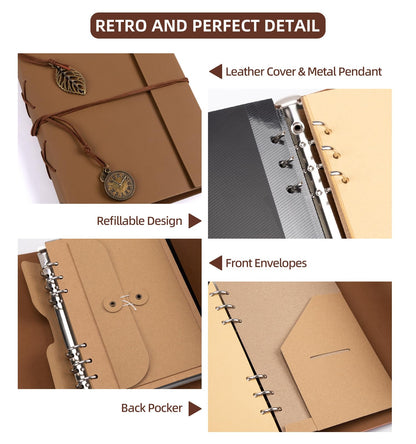 ALKALO Scrapbook Photo Album 100 Pages, 60 Page Self Adhesive+40 Page Kraft Paper DIY Photo Book for 2x3 3x5 4x6 5x7 Pictures, Leather Memory Book for Wedding Baby Family Travel Birthday Christmas