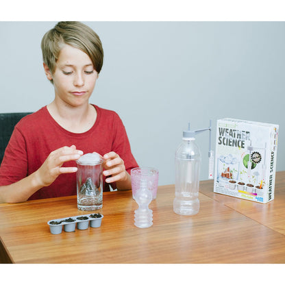 4M: Green Science - Weather Science - DIY Mini Observatory Kit, Static Electricity, Lightning-Cloud Formation, Build A Water Cycle Model, STEAM Kid 5+