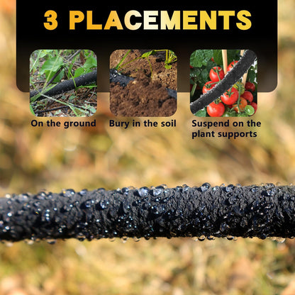 5/8 10 3 Pack, 10 3 Pack Soaker Hose ft Heavy Duty Garden Soaker Hoses with Solid Brass Fitting, Rubber Drip Hose