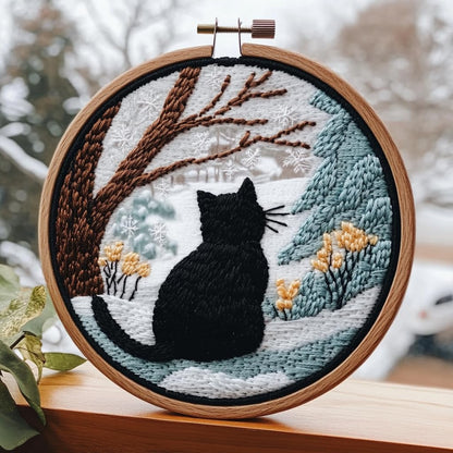 Generic DIY Punch Needle Kit - Cat Embroidery Craft Kit - 20x20cm - All Ages - Modern Style - False