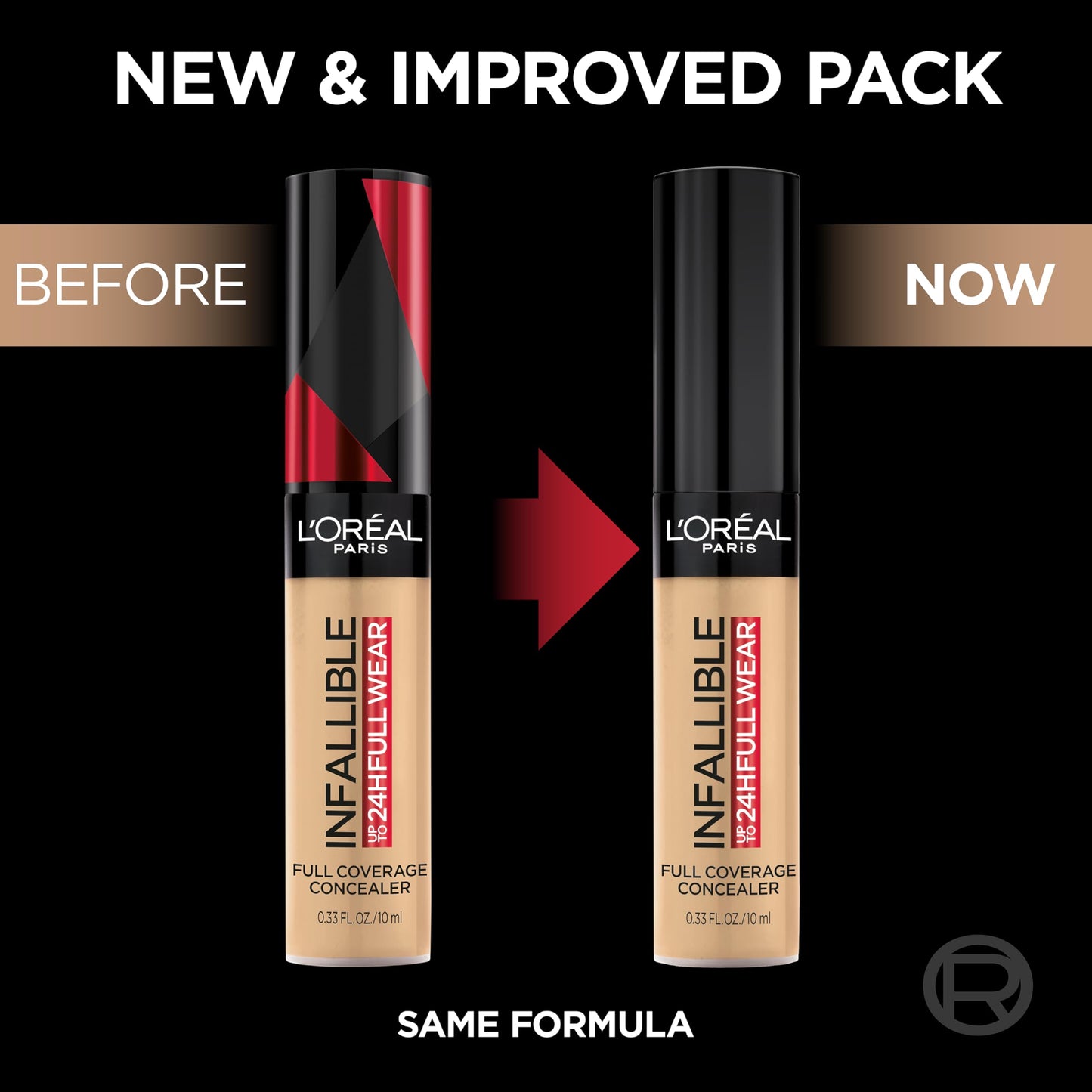 L'Oreal Paris Makeup Infallible Full Wear Waterproof Matte Concealer, Full Coverage, Ivory, 0.33 fl. oz.