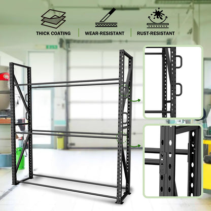 ZUIWAN Large 83" H 3-Tier Tire Stationary Rack for Garage - Heavy Duty 2200LBS Capacity Adjustable Metal Tire Storage Rack for Indoor and Outdoor Use
